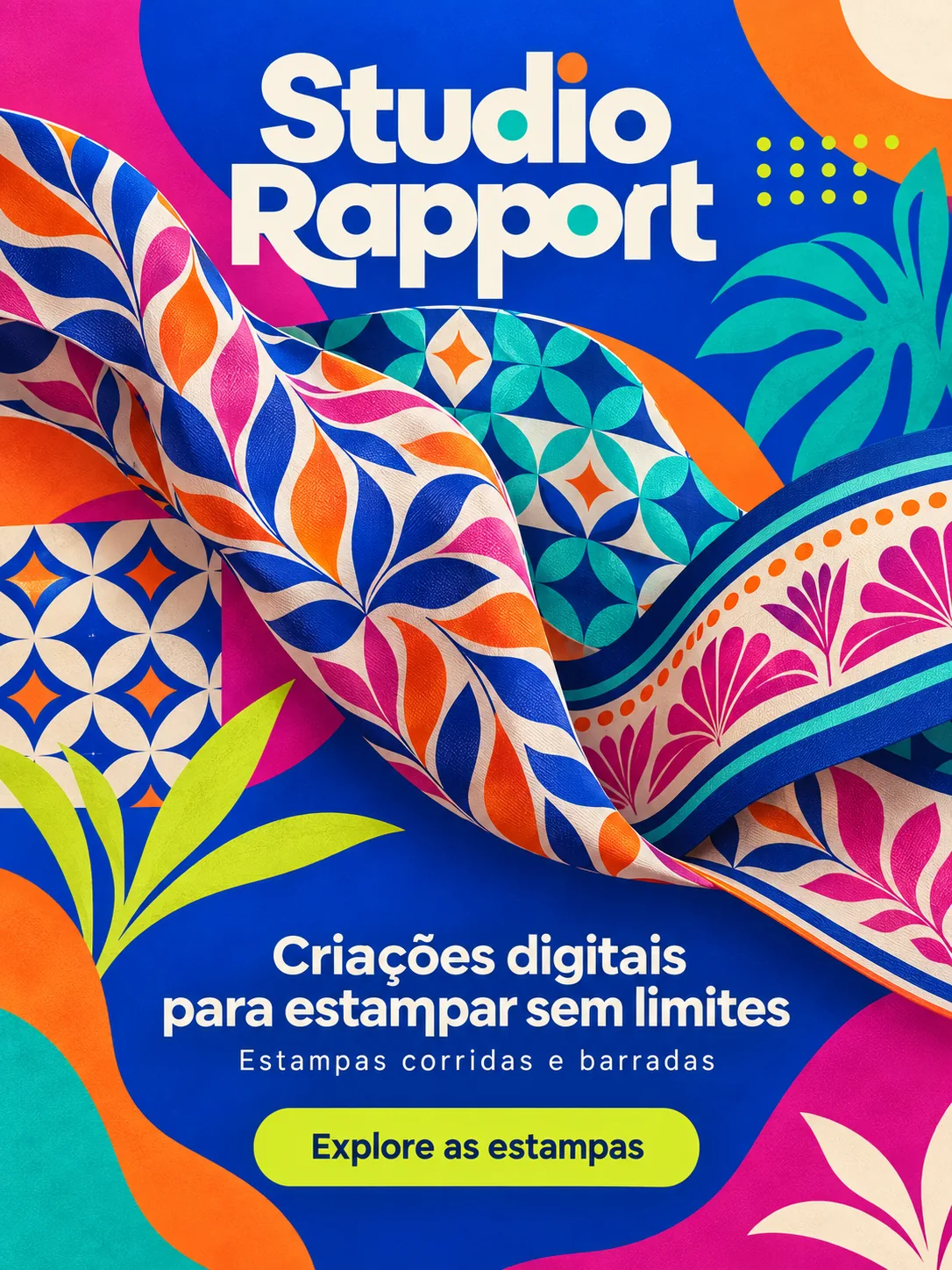 Studio Rapport — criações digitais para estampar sem limites. Explore as estampas